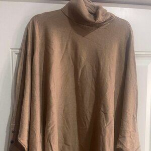 Alfani Women's Turtleneck Poncho Sweater, Created for Macy's